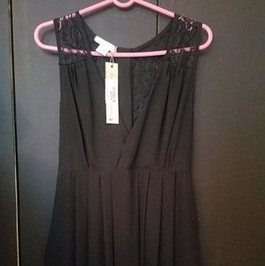 ◇LACE BACK SLEEVELESS ZIPPER DRESS◇